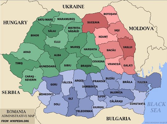 Administrativní členění Rumunska zahrnuje 41 menších administrativních jednotek, tzv. žup